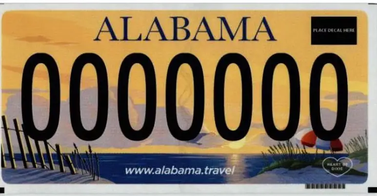 What Does an Alabama License Plate Look Like?