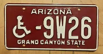 Handicap License Plate in Arizona
